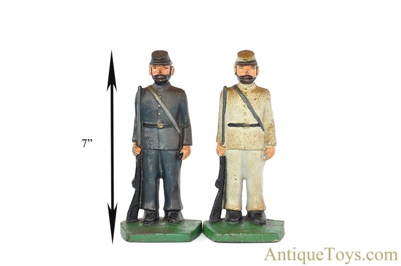 Grey Iron Casting Co. Cast Iron Civil War Confederate & Union Soldier Doorstop/Bookend Set <FONT COLOR="ff000 ">*SOLD*</font> - Image 9