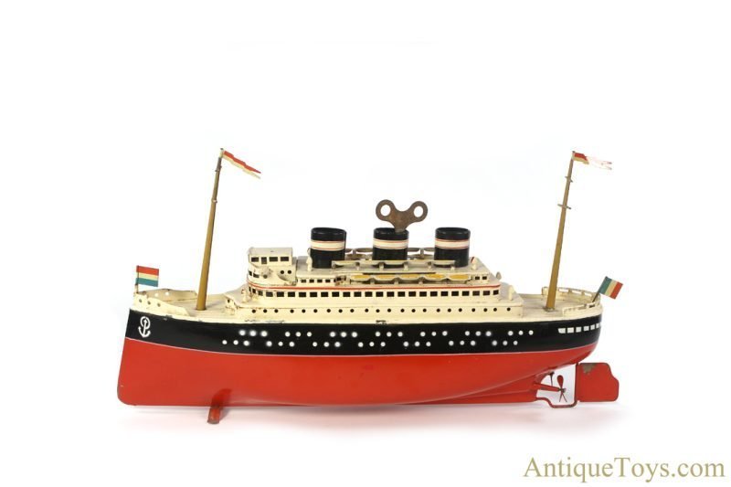 Arnold Tin Lithographed Windup #2025/42 XL Size Deluxe Ocean Liner with Box <FONT COLOR="ff000 ">*SOLD*</font> - Image 3