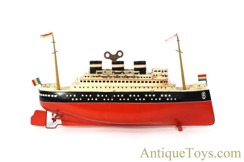 Arnold Tin Lithographed Windup #2025/42 XL Size Deluxe Ocean Liner with Box <FONT COLOR="ff000 ">*SOLD*</font> - Image 2