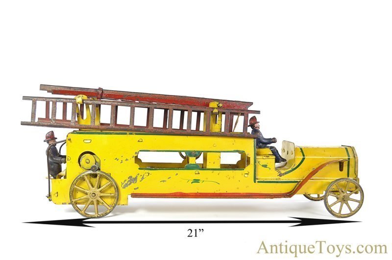 Dayton Friction Toy Works Pressed Steel Friction #520 Dayton Hillclimber Fire Engine Ladder Truck <FONT COLOR="ff000 ">*SOLD*</font> - Image 8