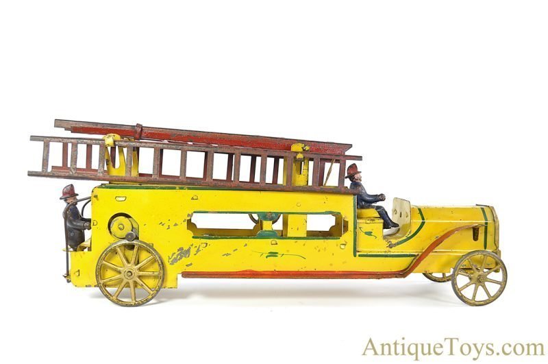 Dayton Friction Toy Works Pressed Steel Friction #520 Dayton Hillclimber Fire Engine Ladder Truck <FONT COLOR="ff000 ">*SOLD*</font> - Image 2