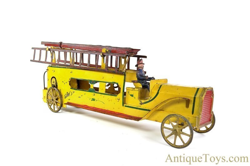 Dayton Friction Toy Works Pressed Steel Friction #520 Dayton Hillclimber Fire Engine Ladder Truck <FONT COLOR="ff000 ">*SOLD*</font> - Image 7