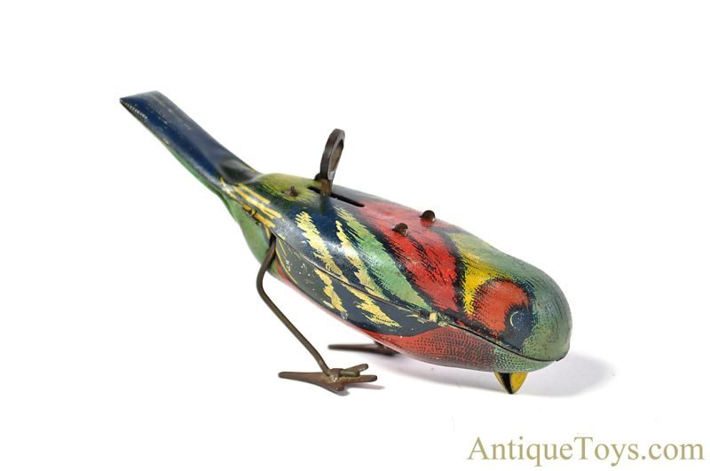 Lindstrom ca. 1920's Tin Lithographed Windup #171 “Chippers” Pecking Bird <FONT COLOR="ff000 ">*SOLD*</font>