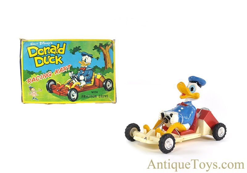 Marx Rare Plastic Friction “Walt Disney's Donald Duck Racing Kart” with Box <FONT COLOR="ff000 ">*SOLD*</font>