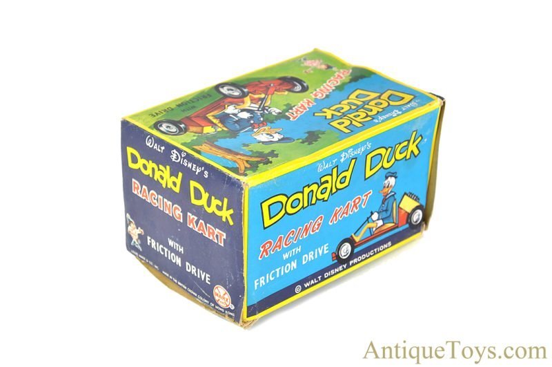 Marx Rare Plastic Friction “Walt Disney's Donald Duck Racing Kart” with Box <FONT COLOR="ff000 ">*SOLD*</font> - Image 8