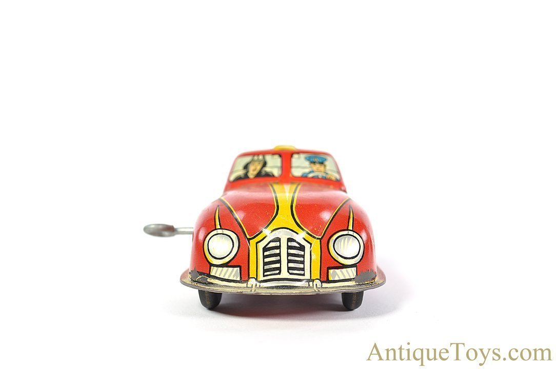 野村トーイ•新工社？ダブルネーム　電動　FIRE CHIEF CAR 動作品 Vintage 11” Marx Tin Litho Wind-Up Fire Chief Car No. 1