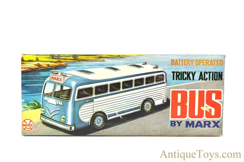 Marx Plastic Battery Operated "Tricky Action Bus" Greyhound Bus in Box <FONT COLOR="ff000 ">*SOLD*</font> - Image 8