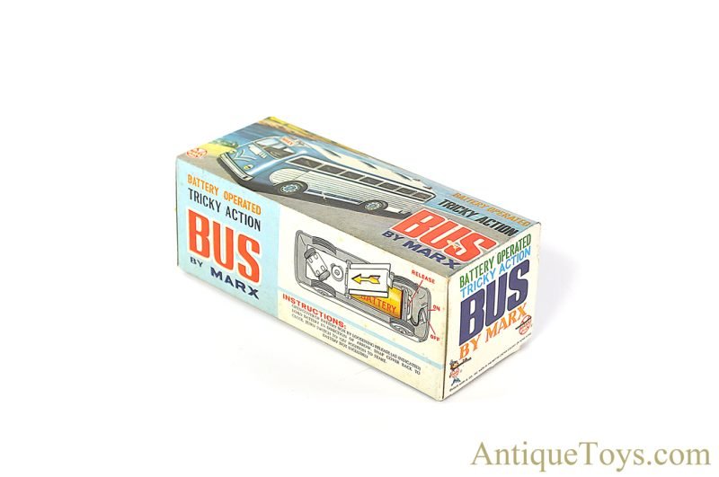 Marx Plastic Battery Operated "Tricky Action Bus" Greyhound Bus in Box <FONT COLOR="ff000 ">*SOLD*</font> - Image 9