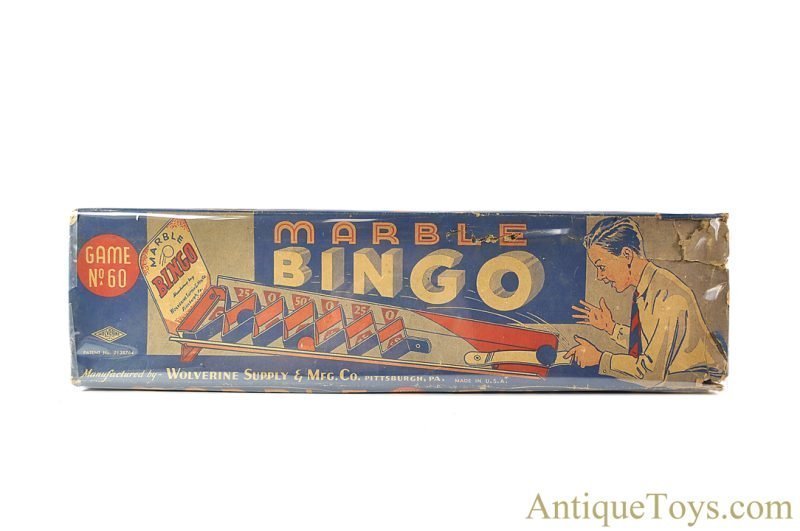 Wolverine Supply & Mfg. Tin Lithographed No. 60 "Marble Bingo" Game with Box <FONT COLOR="ff000 ">*SOLD*</font> - Image 3
