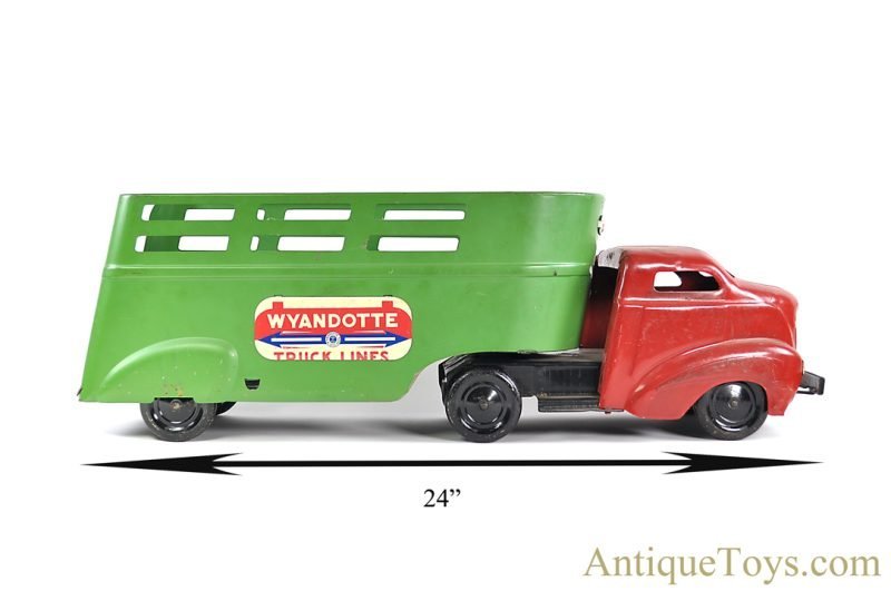 Wyandotte Toys All Metal Products Company ca. 1938 Pressed Steel Wyandotte Truck Lines Express Freight Truck <FONT COLOR="ff000 ">*SOLD*</font> - Image 9