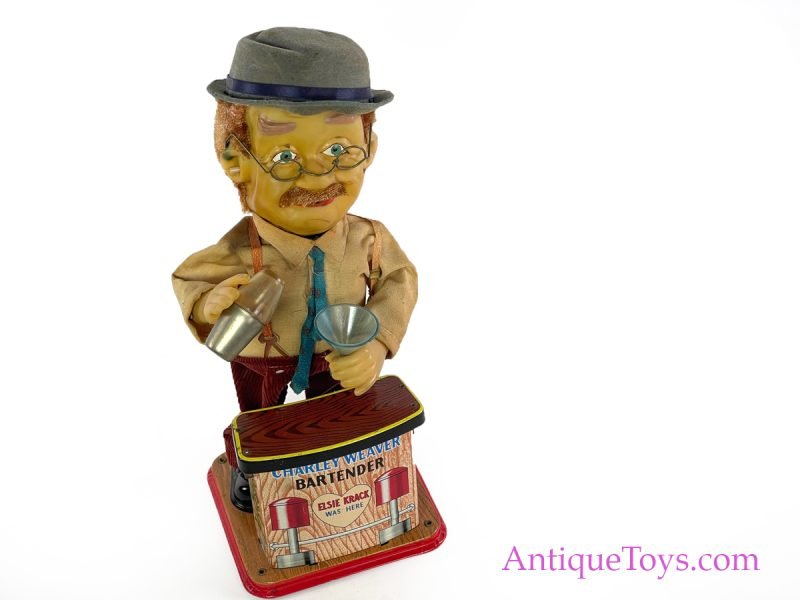 Nomura (TN) Tin Lithographed Battery Operated "Charlie Weaver Bartender" <FONT COLOR="ff000 ">*SOLD*</font>
