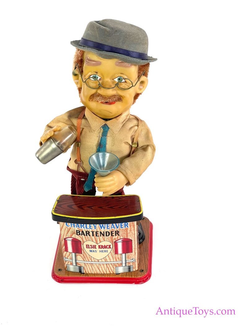 Nomura (TN) Tin Lithographed Battery Operated "Charlie Weaver Bartender" <FONT COLOR="ff000 ">*SOLD*</font> - Image 2