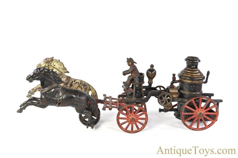F.W. Carpenter Cast Iron No. 33 Horse Drawn Fire Pumper Engine Wagon <FONT COLOR="ff000 ">*SOLD*</font> - Image 4