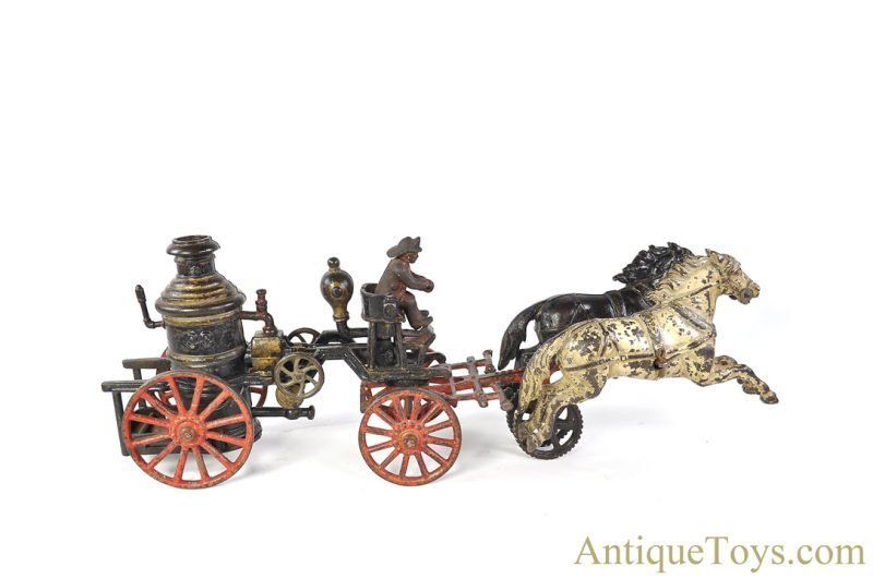 F.W. Carpenter Cast Iron No. 33 Horse Drawn Fire Pumper Engine Wagon <FONT COLOR="ff000 ">*SOLD*</font> - Image 3