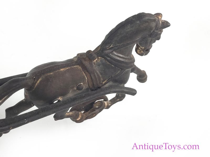 Hubley ca. 1905 Cast Iron Horse-Drawn Sleigh with Lady <FONT COLOR="ff000 ">*SOLD*</font> - Image 6
