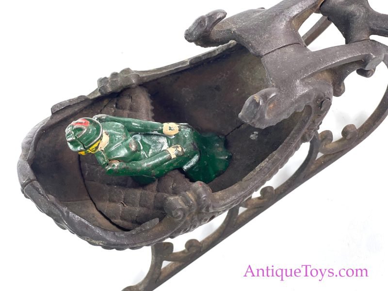 Hubley ca. 1905 Cast Iron Horse-Drawn Sleigh with Lady <FONT COLOR="ff000 ">*SOLD*</font> - Image 8