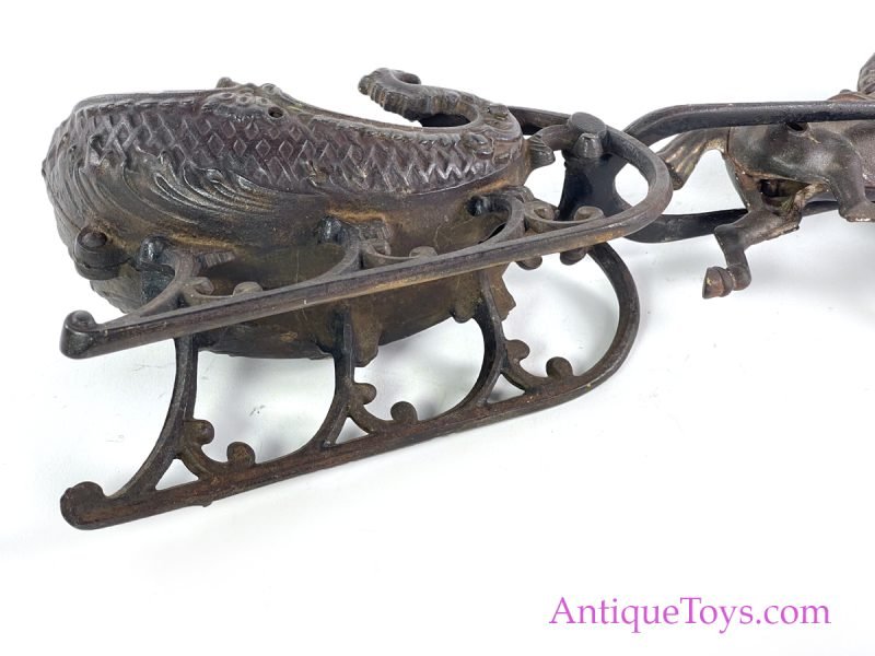 Hubley ca. 1905 Cast Iron Horse-Drawn Sleigh with Lady <FONT COLOR="ff000 ">*SOLD*</font> - Image 9