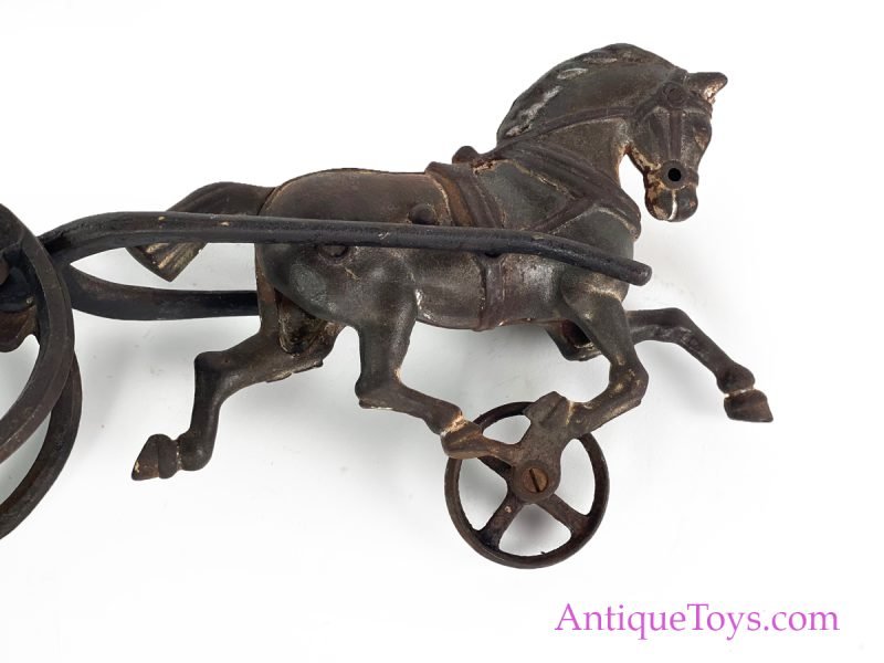 Hubley ca. 1905 Cast Iron Horse-Drawn Sleigh with Lady <FONT COLOR="ff000 ">*SOLD*</font> - Image 11