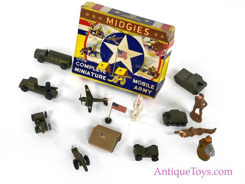 Jaymar Specialty Co. Wood & Wood Composite "Midgies: The Complete Miniature Mobile Army" Set in Box <FONT COLOR="ff000 ">*SOLD*</font> - Image 8