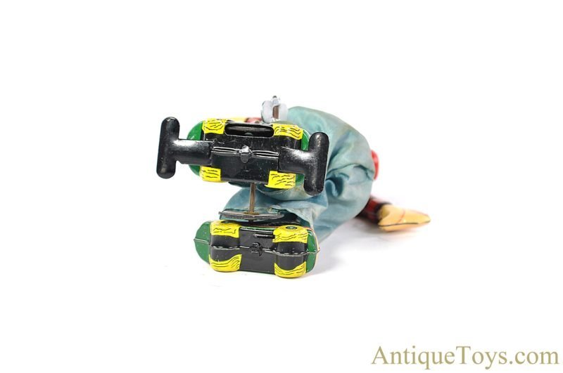 TPS Toplay, Ltd. Tin Lithographed Windup "Mechanical Clown on Roller Skate" Japanese Toy <FONT COLOR="ff000">*SOLD*</font> - Image 5