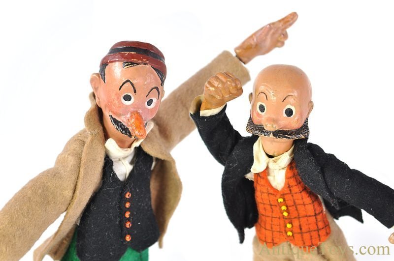 Bucherer SABA Mutt & Jeff “The Wonderful Contortionist Doll” Swiss Dolls <FONT COLOR="ff000 ">*SOLD*</font>
