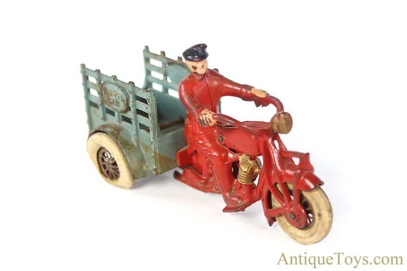 Hubley Cast Iron "Traffic Car" Indian Motorcycle <FONT COLOR="ff000 ">*SOLD*</font>