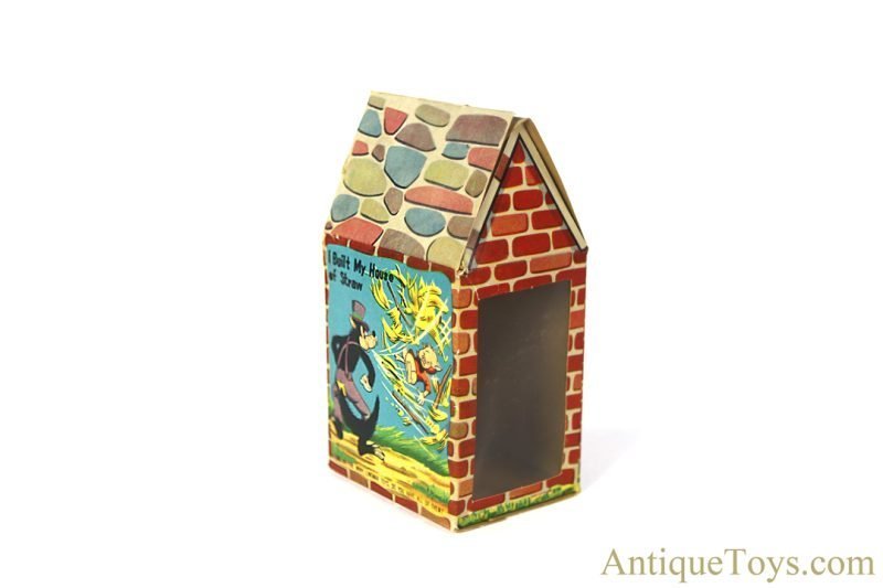 Marx Linemar Tin Lithographed Windup Disney's Three Little Pigs "I Built My House of Straw" Hopper in Box <FONT COLOR="ff000 ">*SOLD*</font> - Image 7