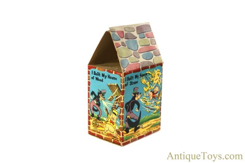 Marx Linemar Tin Lithographed Windup Disney's Three Little Pigs "I Built My House of Straw" Hopper in Box <FONT COLOR="ff000 ">*SOLD*</font> - Image 8