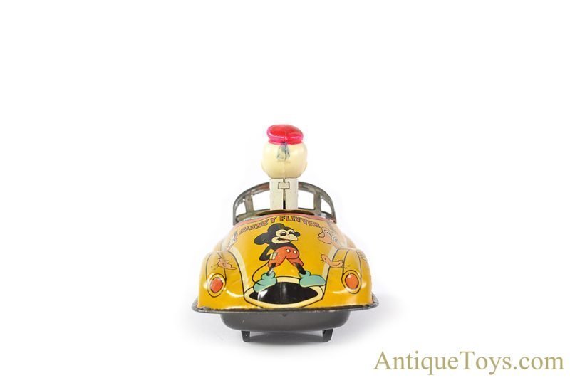 Linemar Marx Tin Lithographed Push Down Walt Disney Donald Duck "Disney Flivver" Car <FONT COLOR="ff000 ">*SOLD*</font> - Image 7