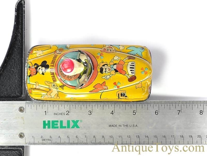Linemar Marx Tin Lithographed Push Down Walt Disney Donald Duck "Disney Flivver" Car <FONT COLOR="ff000 ">*SOLD*</font> - Image 9