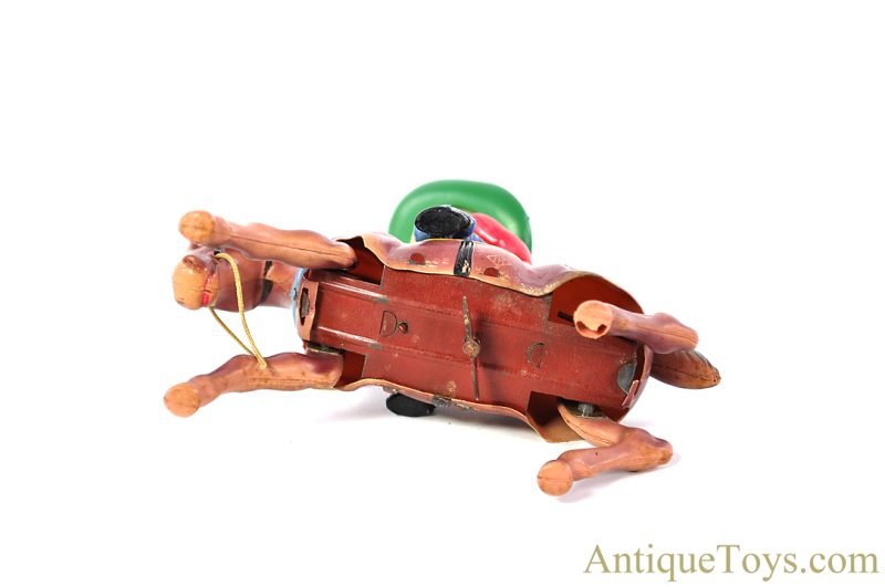 Masudaya Modern Toys (MT) Occupied Japan Celluloid Windup Cow Boy on Bucking Bronco <FONT COLOR="ff000 ">*SOLD*</font> - Image 4