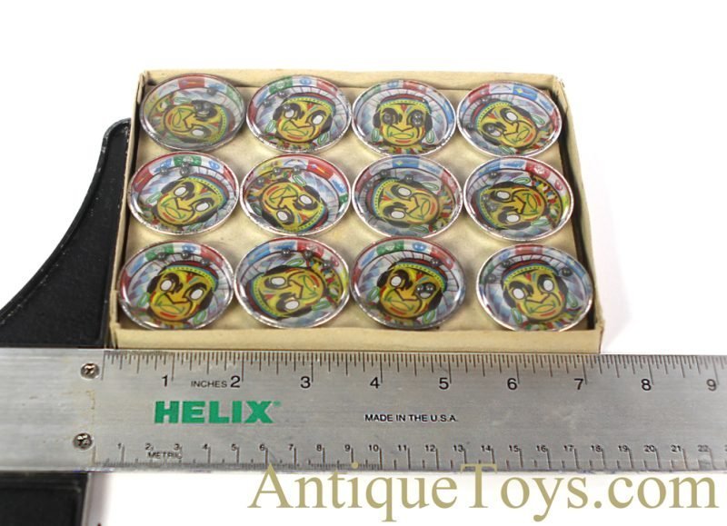 Shimazaki Toy T.S. Tin Lithographed No. 20124 Native American Dexterity Puzzles 36pc. in Box for Sale - Image 3