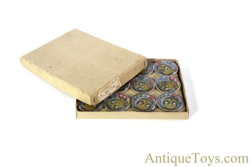 Shimazaki Toy T.S. Tin Lithographed No. 20124 Native American Dexterity Puzzles 36pc. in Box for Sale