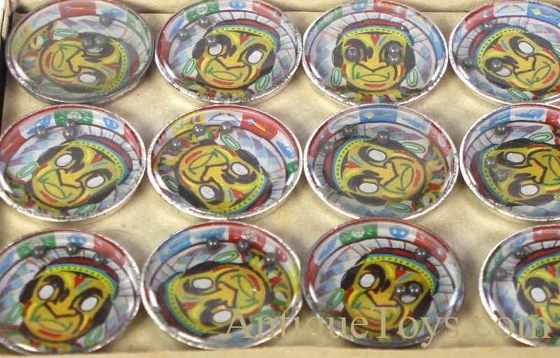 Shimazaki Toy T.S. Tin Lithographed No. 20124 Native American Dexterity Puzzles 36pc. in Box for Sale - Image 2