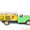 Chinese Tin Lithographed Friction MF385 Stake Truck with Chickens for Sale - Image 2