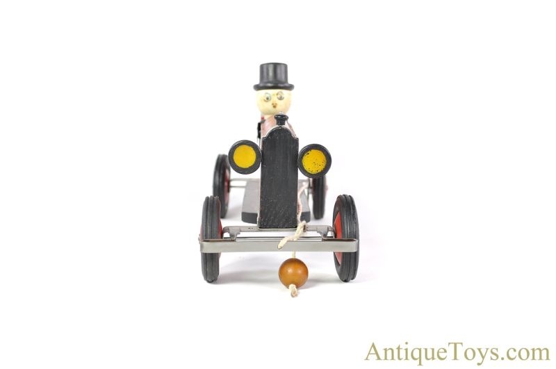 Hustler Toy Corporation/Frantz ca. 1920's Wooden Pull Toy Racecar with Man <FONT COLOR="ff000 ">*SOLD*</font> - Image 4