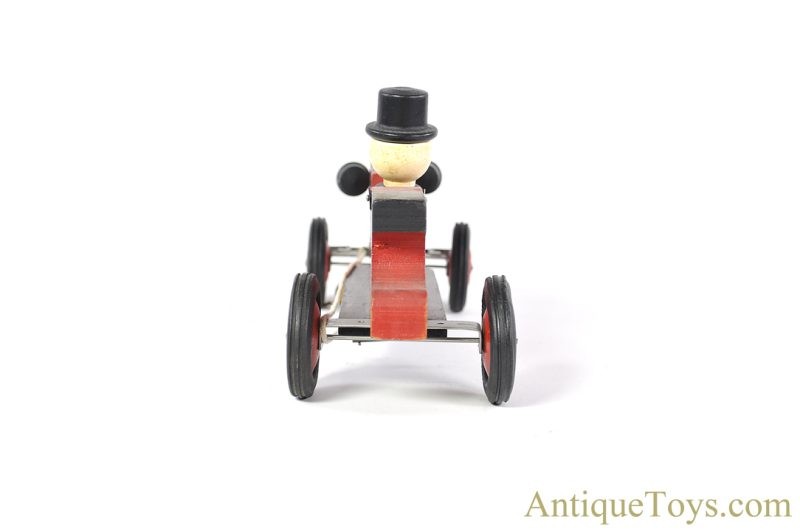 Hustler Toy Corporation/Frantz ca. 1920's Wooden Pull Toy Racecar with Man <FONT COLOR="ff000 ">*SOLD*</font> - Image 5