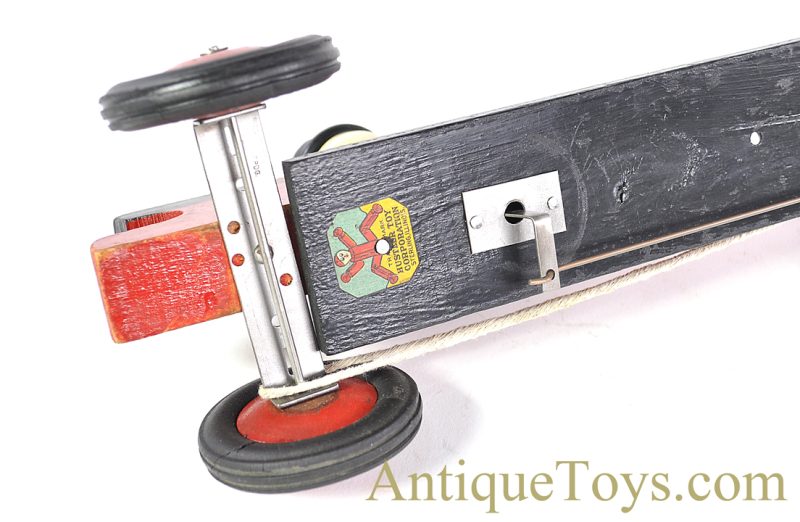 Hustler Toy Corporation/Frantz ca. 1920's Wooden Pull Toy Racecar with Man <FONT COLOR="ff000 ">*SOLD*</font> - Image 6