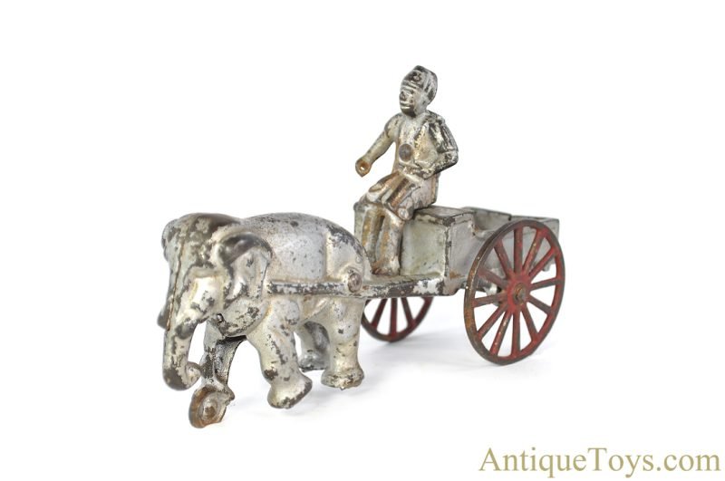 Kenton ca. 1905 Cast Iron Elephant Circus Cart with Hindu Driver <FONT COLOR="ff000 ">*SOLD*</font> - Image 2