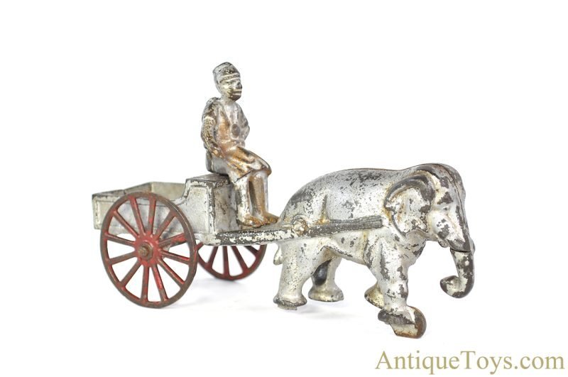 Kenton ca. 1905 Cast Iron Elephant Circus Cart with Hindu Driver <FONT COLOR="ff000 ">*SOLD*</font>
