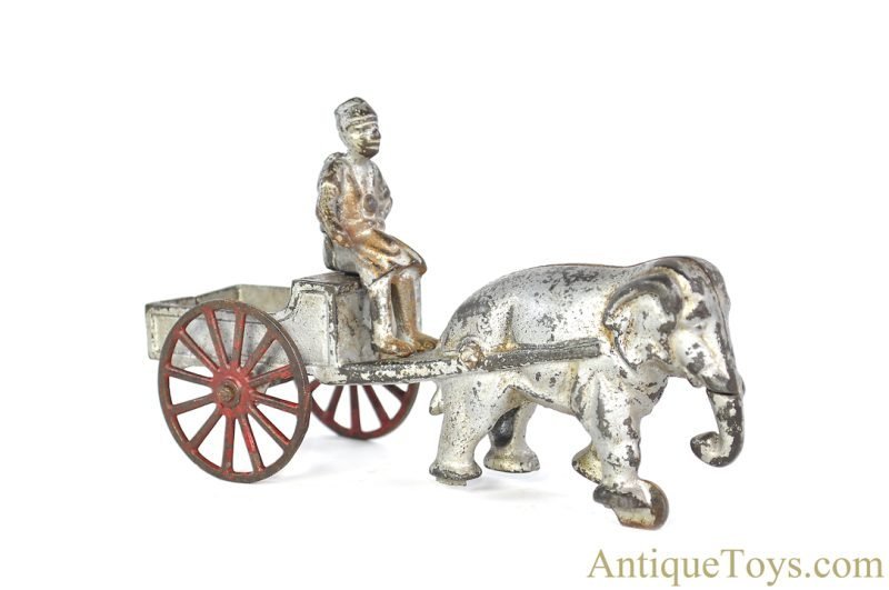Kenton ca. 1905 Cast Iron Elephant Circus Cart with Hindu Driver <FONT COLOR="ff000 ">*SOLD*</font> - Image 3