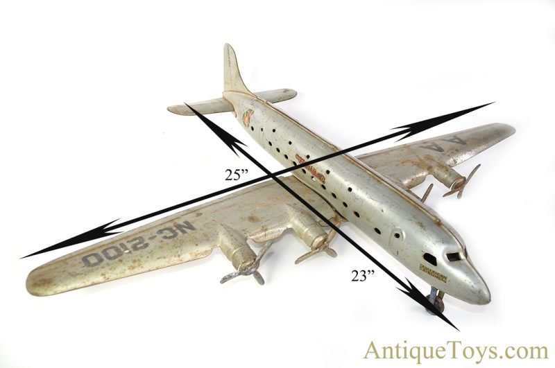 Marx Pressed Steel AA American Airlines NC-2100 Flagship Airplane <FONT COLOR="ff000 ">*SOLD*</font> - Image 11