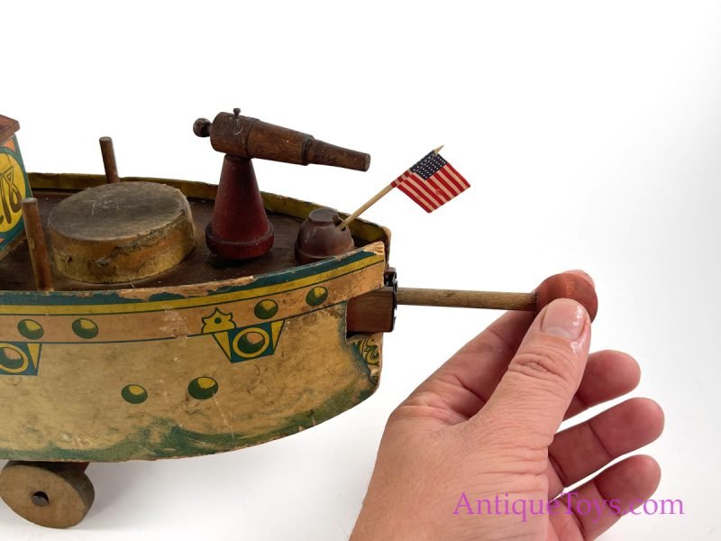 Bliss Wooden Pirate Ship Antique Toy <FONT COLOR="ff000 ">*SOLD*</font> - Image 7