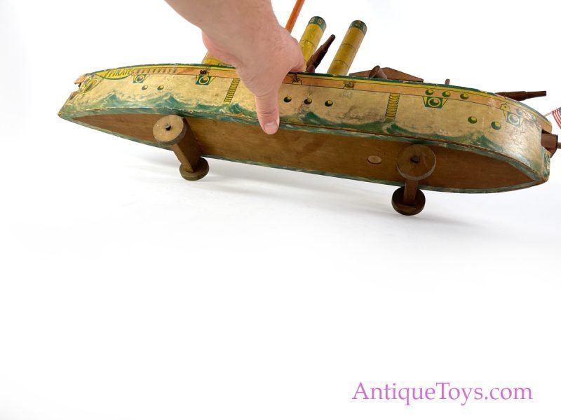 Bliss Wooden Pirate Ship Antique Toy <FONT COLOR="ff000 ">*SOLD*</font> - Image 13