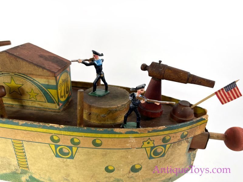 Bliss Wooden Pirate Ship Antique Toy <FONT COLOR="ff000 ">*SOLD*</font> - Image 15