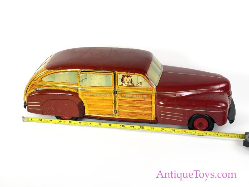 Wyandotte Toys All Metal Products Company Tin Lithographed Woody Station Wagon <FONT COLOR="ff000 ">*SOLD*</font>