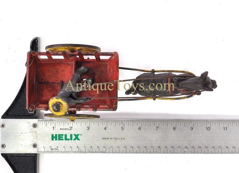 Harris Toy Co. ca. 1895 Cast Iron Donkey Stake Wagon <FONT COLOR="ff000 ">*SOLD*</font> - Image 7