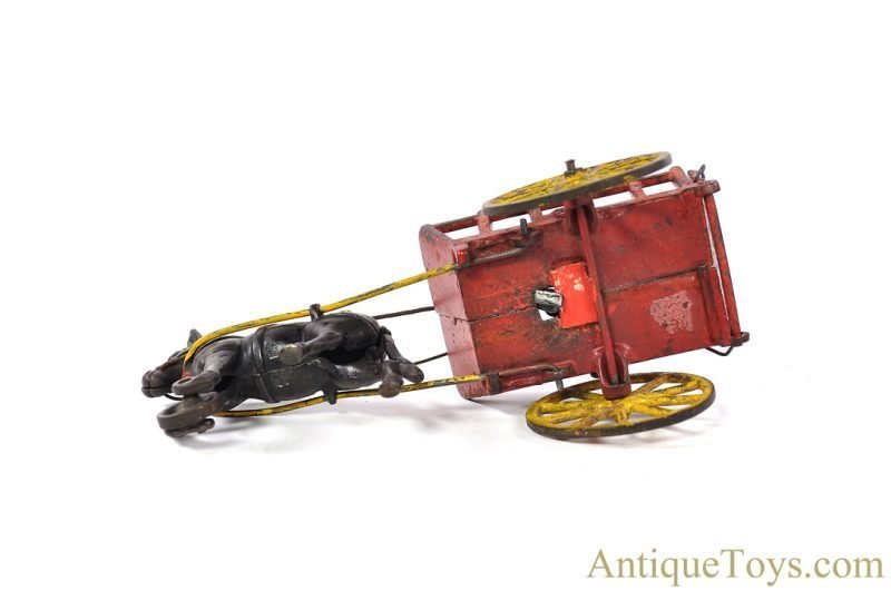 Harris Toy Co. ca. 1895 Cast Iron Donkey Stake Wagon <FONT COLOR="ff000 ">*SOLD*</font> - Image 4