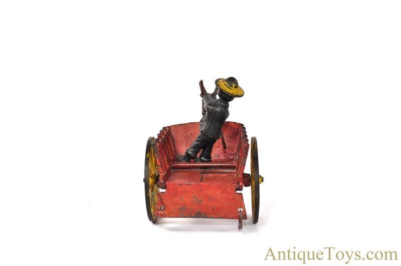 Harris Toy Co. ca. 1895 Cast Iron Donkey Stake Wagon <FONT COLOR="ff000 ">*SOLD*</font> - Image 6