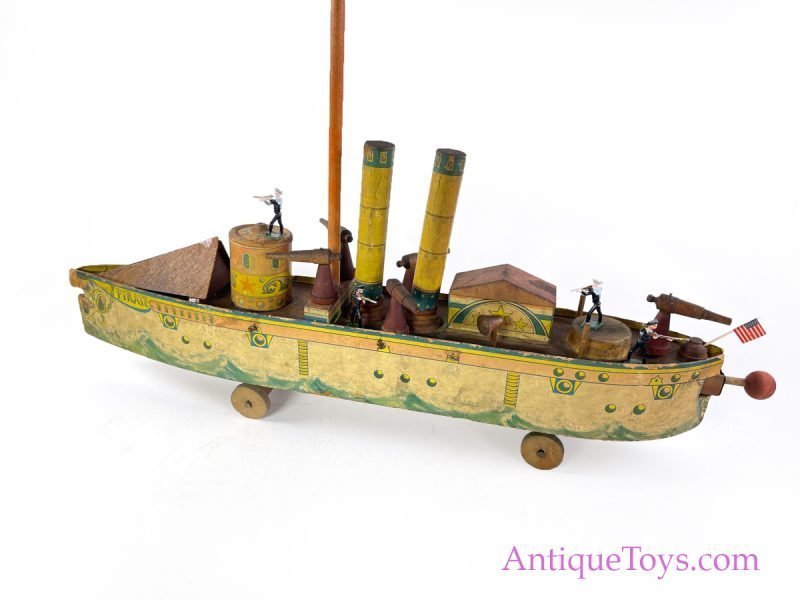 Bliss Wooden Pirate Ship Antique Toy <FONT COLOR="ff000 ">*SOLD*</font> - Image 14